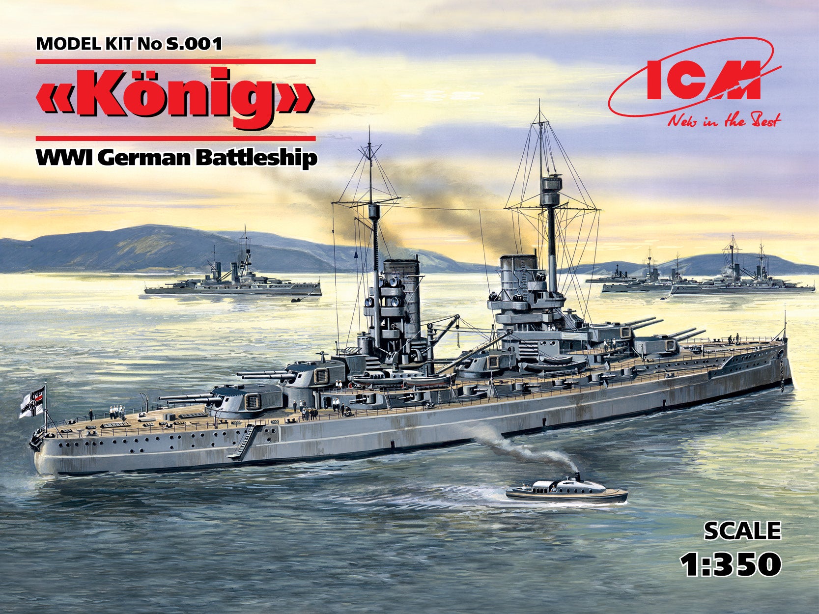 ICM 1/350 WWI German Battleship König (S.001)