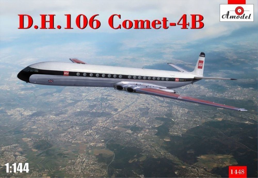 Amodel 1/144 De Havilland D.H.106 Comet 4B BEA (1448) — New — Aircraft, Civil Aviation