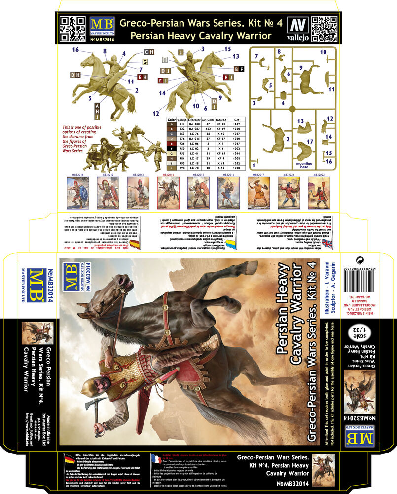 Master Box 1/32 Heavy Cavalry Fig Greco-Persian 1 Fig&Horse (MB32014) — New — image 5 of 6