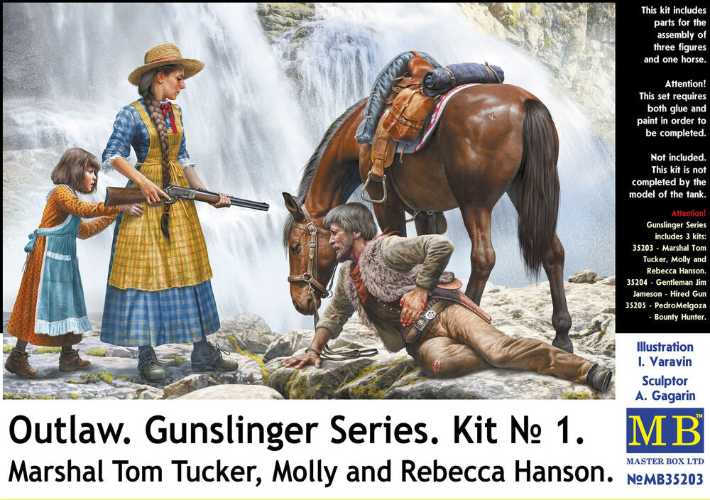 Master Box 1/35 Outlaw. Tom Tucker, Molly & Rebecca Hanson (MB35203) — New — image 5 of 6
