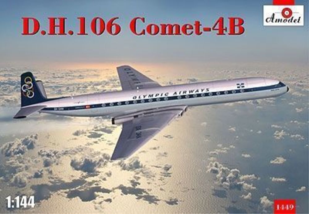 Amodel 1/144 De Havilland D.H.106 Comet 4B Olympic Airways (1449) — New — Aircraft, Civil Aviation