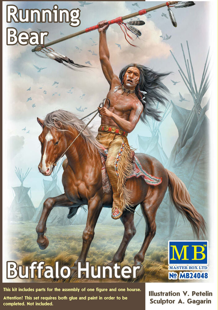 Master Box Ltd 1/24 Buffalo Hunter Running Bear (MB24048) — New — image 5 of 6