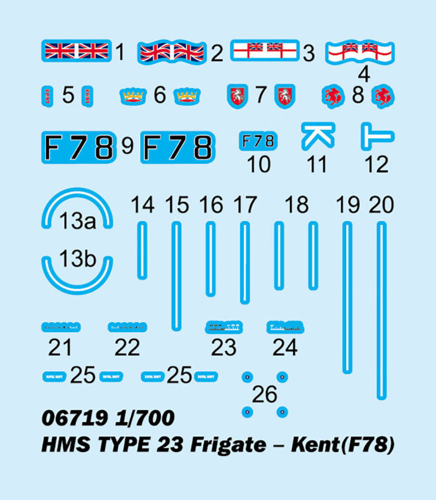 Trumpeter 1/700 HMS TYPE 23 Frigate - Kent (F78) (06719) — New — image 2 of 2