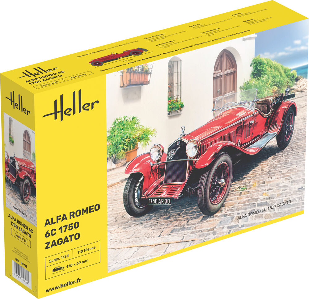 Heller 1/24 Alfa Romeo 6C 1750 Zagato (80715) — New — image 4 of 9