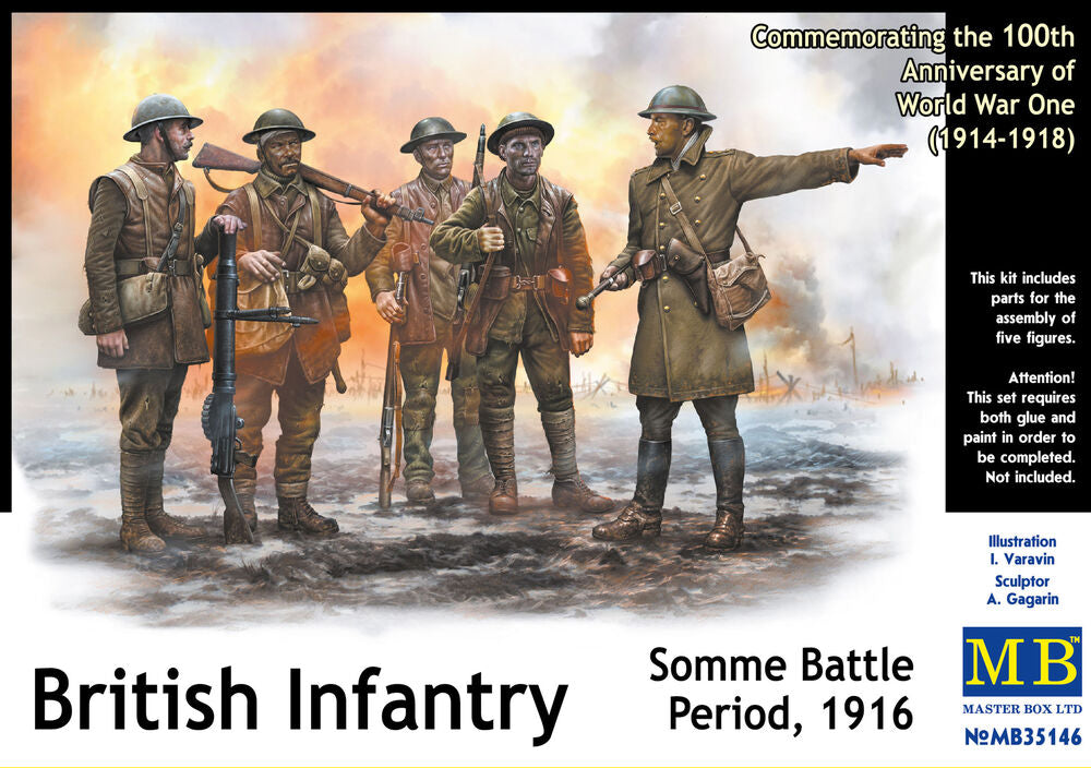 Master Box 1/35 British Infantry Somme Battle period, 1916 (MB35146) — New — image 5 of 6