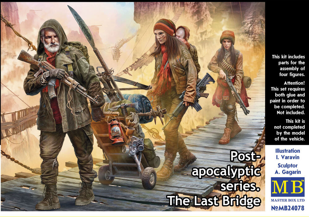 Master Box 1/24 Post-apocalyptic. The Last Bridge (3 figs) (MB24078) — New — image 3 of 4