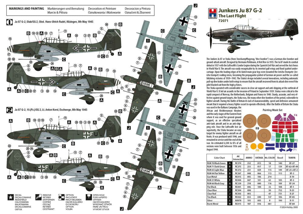 Hobby 2000 1/72 Junkers Ju 87 G-2 The Last Flight (72071) — New — image 3 of 3