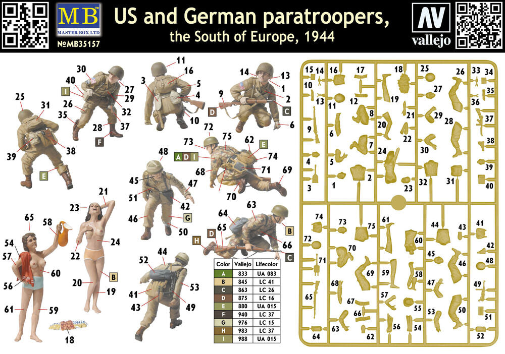 Master Box 1/35 The South of Europe, 1944 US & German paras (MB35157) — New — image 4 of 4