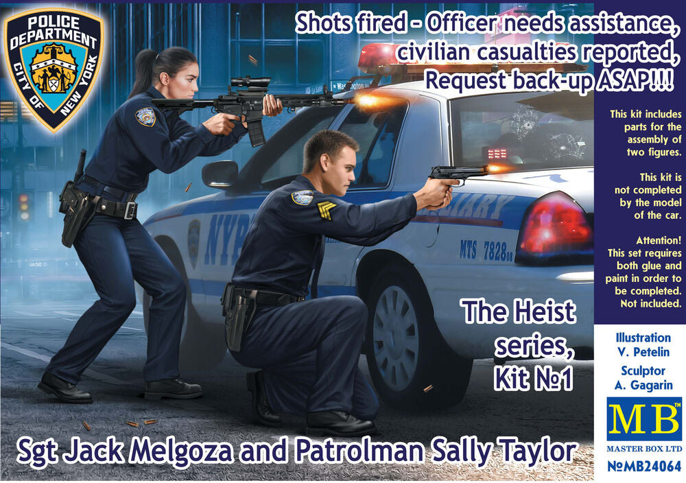 Master Box 1/24 Police Jack Melgoza & Sal Taylor Shots fired (MB24064) — New — image 8 of 9