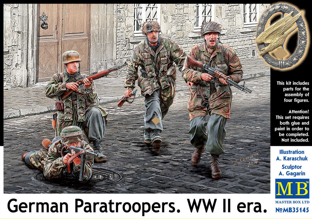 Master Box 1/35 German Paratroopers. WW II era. (MB35145) — New — image 3 of 4