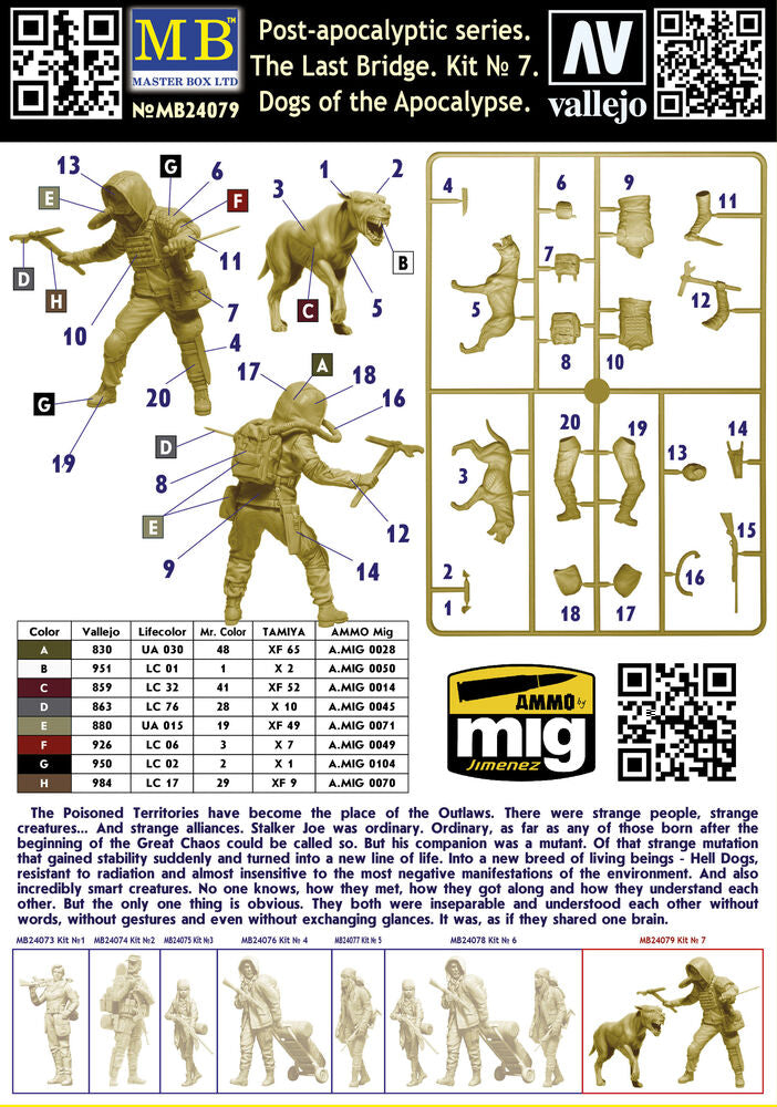 Master Box 1/24 Post-apocalyptic Bridge Dogs of Apocalypse (MB24079) — New — image 7 of 8