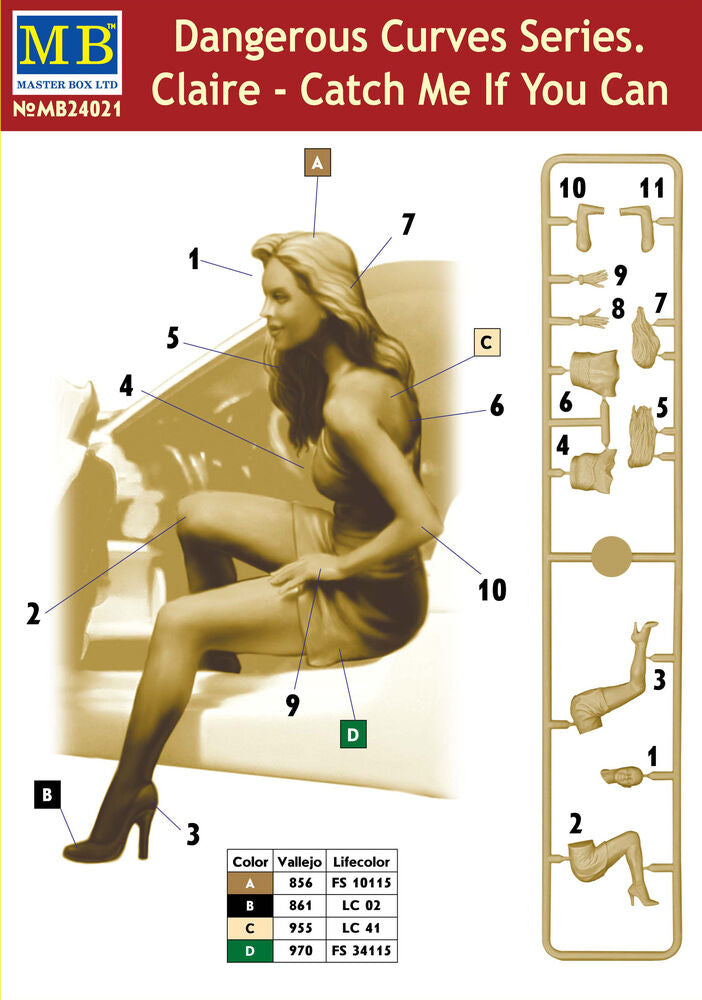 Master Box Ltd 1/24 Claire - Catch Me If You Can Curves (MB24021) — New — image 4 of 4