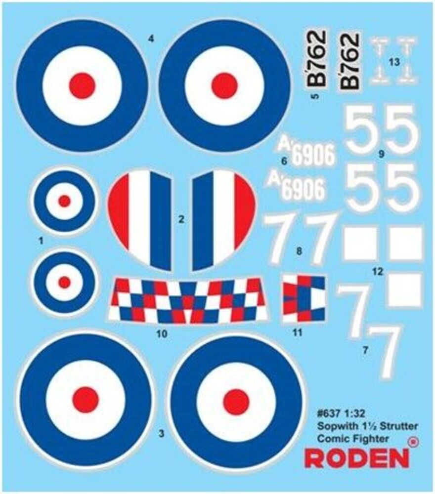 Roden 1/32 Sopwith 1 1/2 Strutter Comic Fighter (637) — New — image 5 of 5