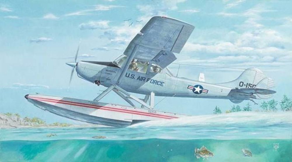Roden 1/32 L-19/O-1E Bird Dog Floatplane (629) — New — image 2 of 3