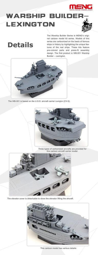 Meng Warship Builder Lexington (WB-001) — New — Cartoon Style — image 3 of 3