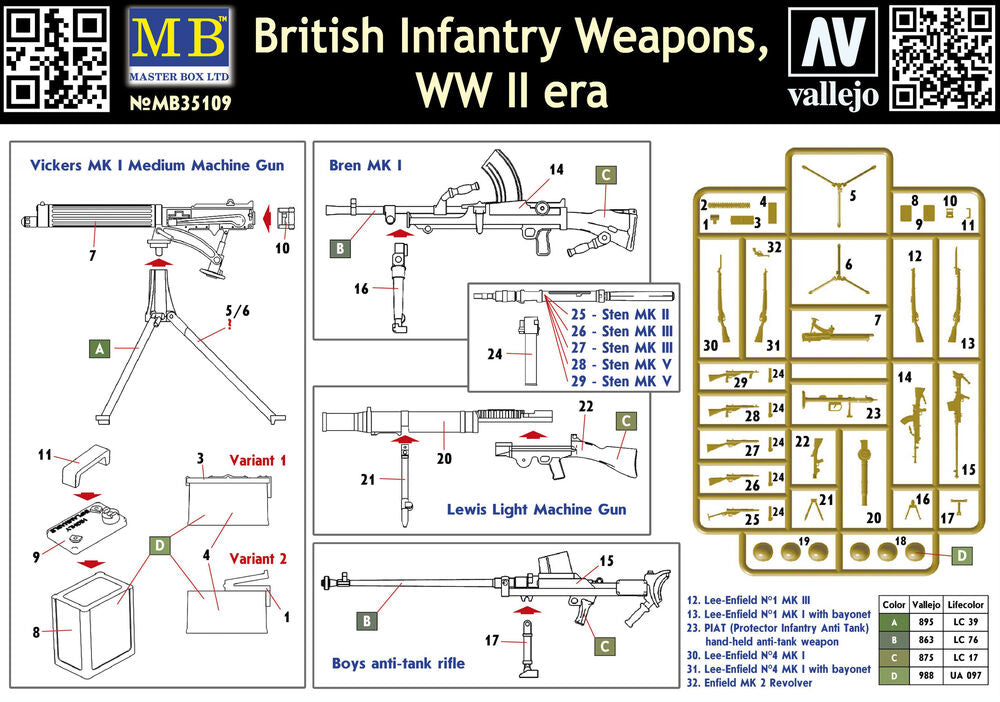 Master Box 1/35 British Infantry Weapons WW II era (MB35109) — New — image 5 of 5