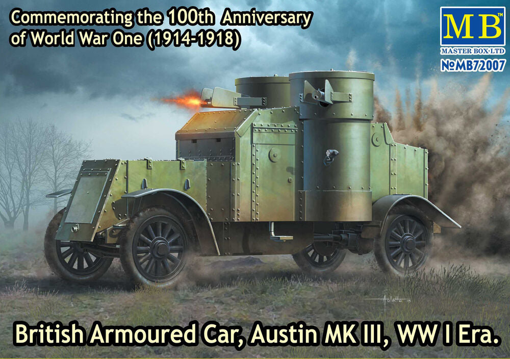 Master Box 1/72 British Armoured Car, Austin MK III WWI Era (MB72007) — New — image 4 of 5