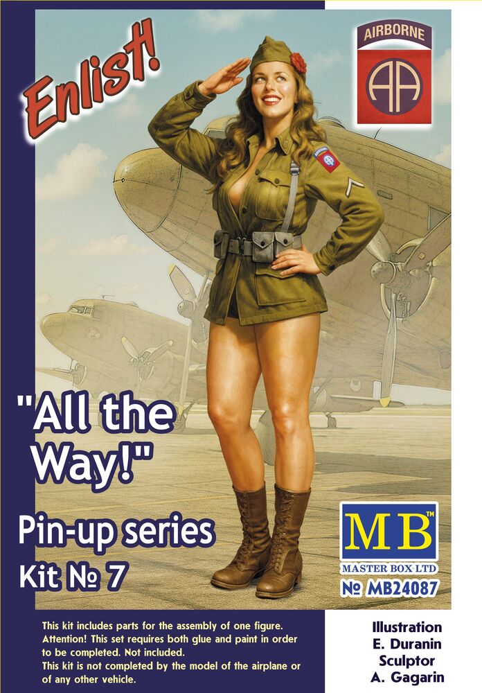 Master Box Ltd 1/24 "All the Way!" Pin-Up series Kit No. 7 (MB24087) — New — image 5 of 6