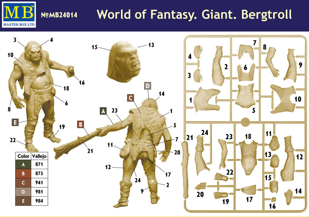 Master Box Ltd 1/24 World of Fantasy. Giant. Bergtroll (MB24014) — New — image 5 of 5