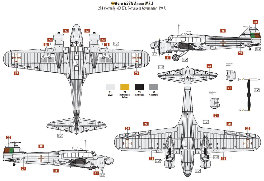 Airfix 1/48 Avro Anson Mk.I (A09191A) — New — image 12 of 16