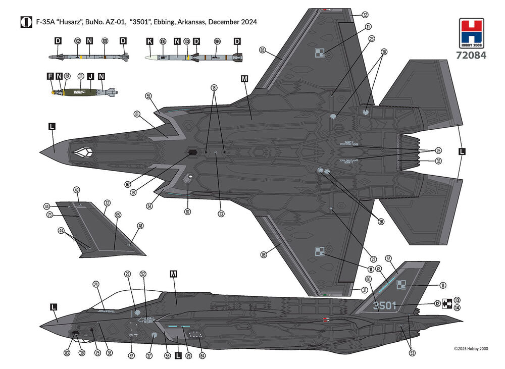 Hobby 2000 1/72 F-35A "Husarz" Polish Air Force (72084) — New — image 11 of 12