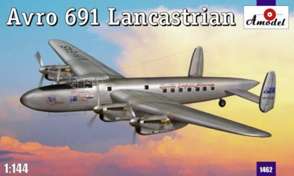 Amodel 1/144 Avro 691 Lancastrian Qantas (1462) — New — Aircraft, Civil Aviation