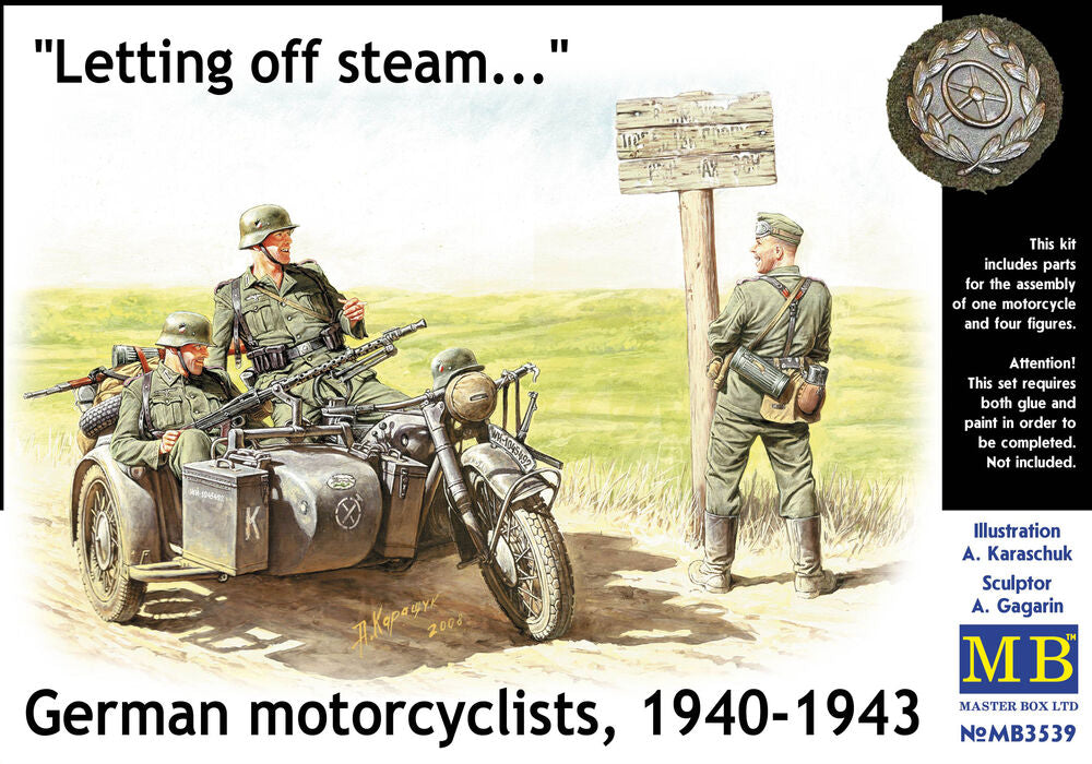 Master Box 1/35 German Motorcyclists 1940-43 Off Steam.. (MB3539) — New — image 5 of 6