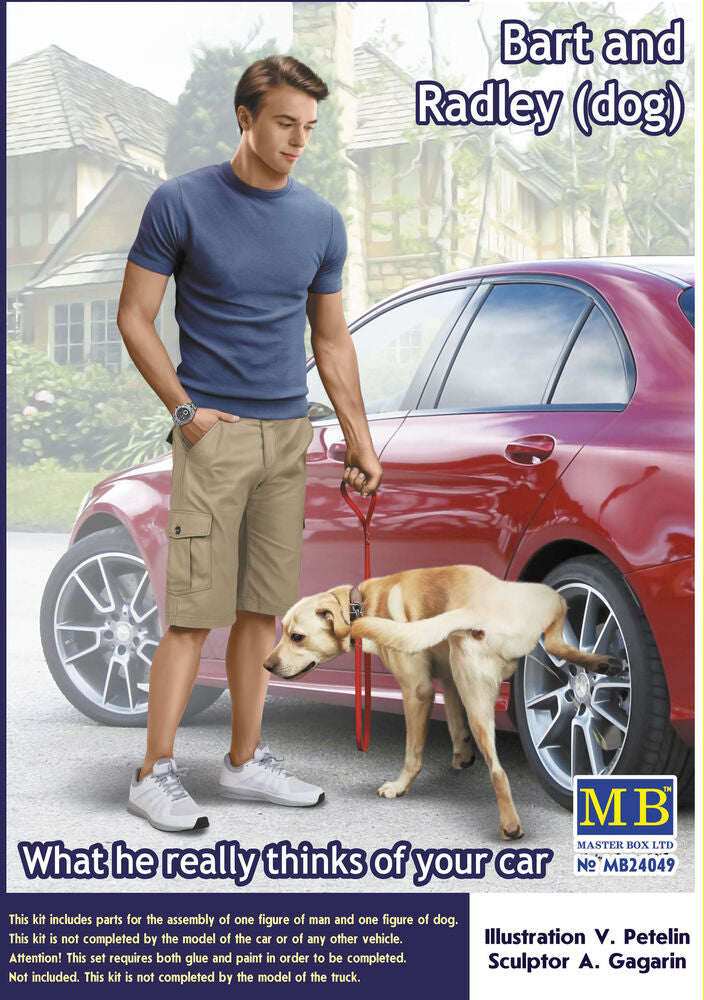 Master Box 1/24 Bart & Radley What he thinks of your car (MB24049) — New — image 4 of 5
