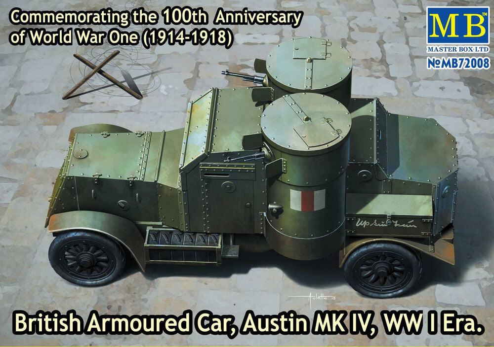 Master Box 1/72 British Armoured Car, Austin MK IV WW I Era (MB72008) — New — image 5 of 6