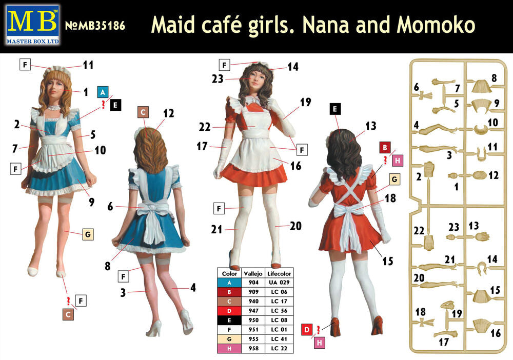 Master Box Ltd 1/35 Maid Café Girls - Nana and Momoko (MB35186) — New — image 4 of 4