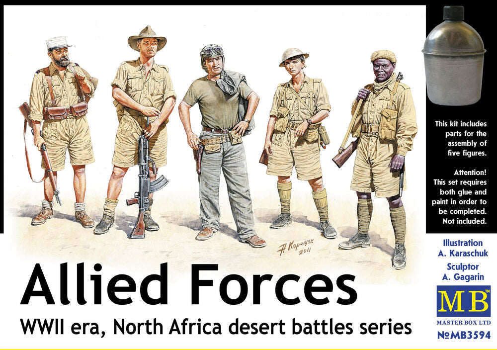 Master Box 1/35 Allied Forces WWII North Africa desert battle (MB3594) — New — image 3 of 4