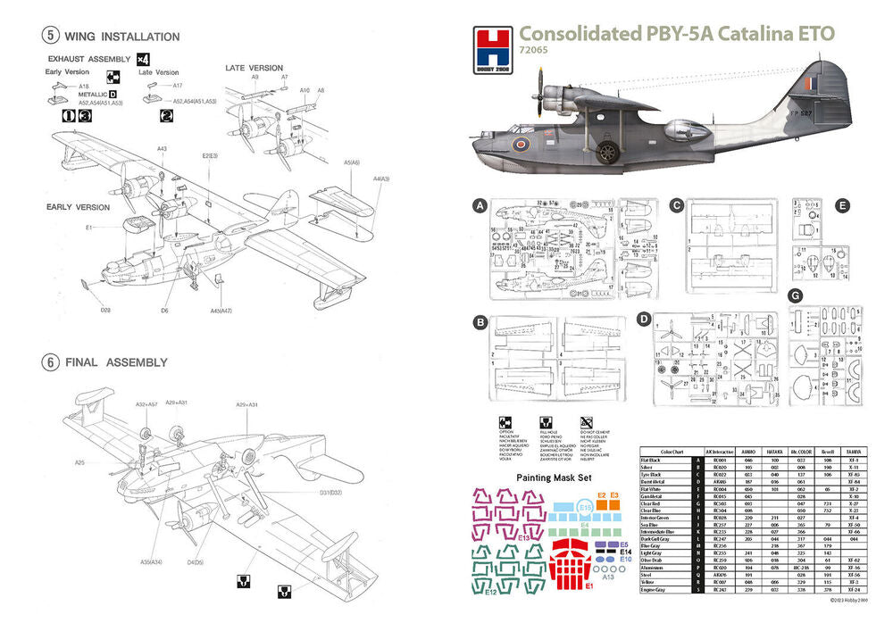 Hobby 2000 1/72 Consolidated PBY-5A Catalina ETO Ltd. Ed. (72065) — New — image 3 of 7