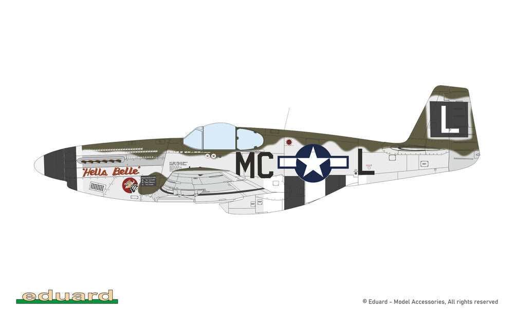 Eduard 1/48 Weekend North American P-51B/C Mustang (Malcolm Hood Canopy) (84214)