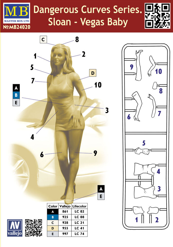 Master Box 1/24 Sloan - Vegas Baby Dangerous Curves Series (MB24020) — New — image 5 of 5