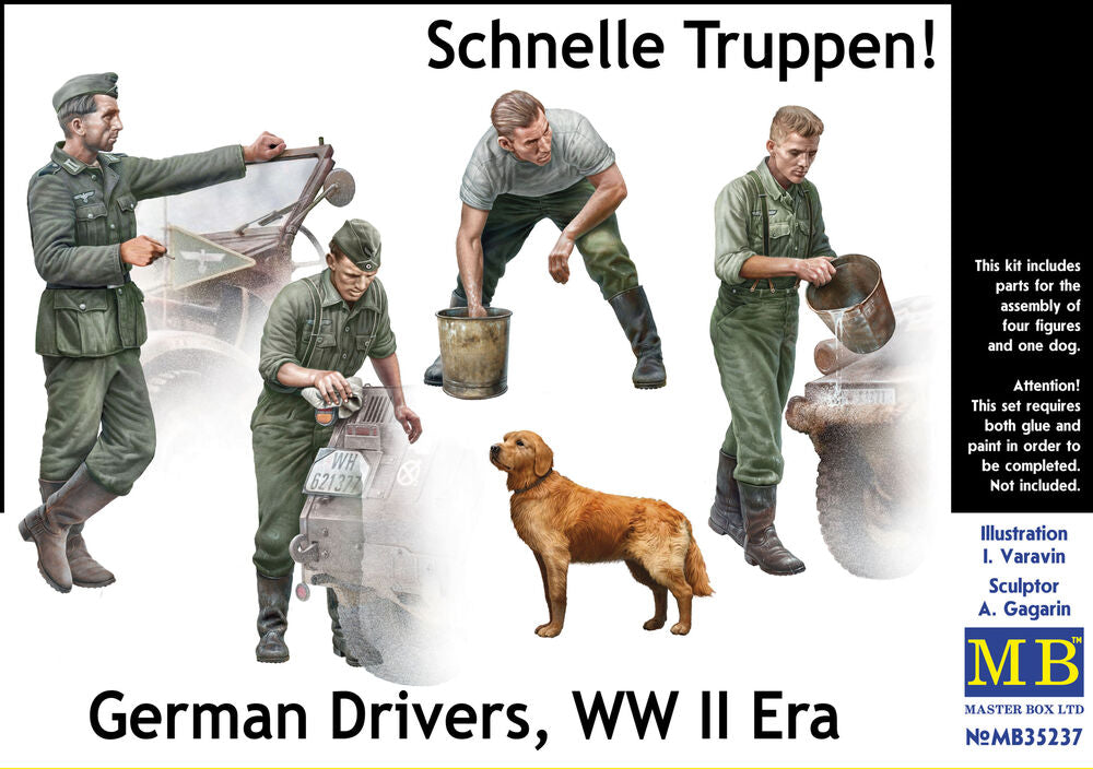 Master Box 1/35 German Drivers, WW II Era Schnelle Truppen (MB35237) — New — image 5 of 9