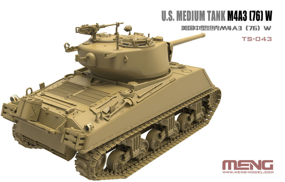 Meng 1/35 U.S. Medium Tank M4A3 (76)W Sherman (TS-043) — New — image 4 of 6