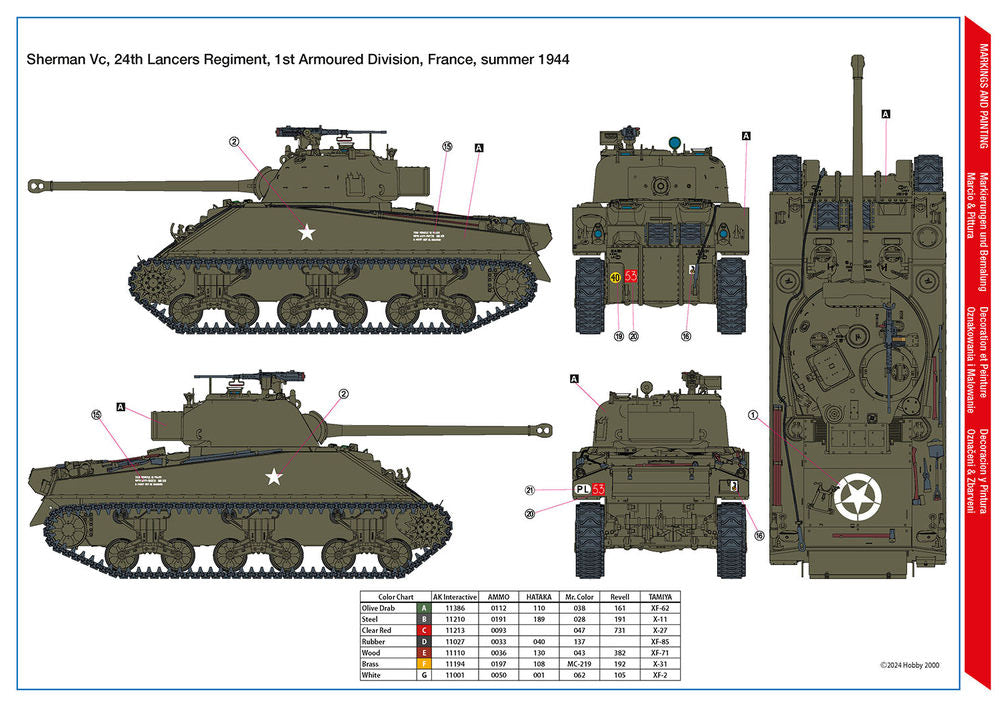 Hobby 2000 1/35 Sherman Vc Firefly Polish 1st Armoured Div. (35008) — New — image 5 of 5