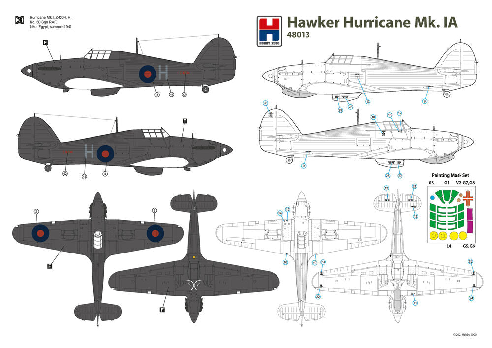 Hobby 2000 1/48 Hawker Hurricane Mk.IA (48013) — New — image 3 of 4