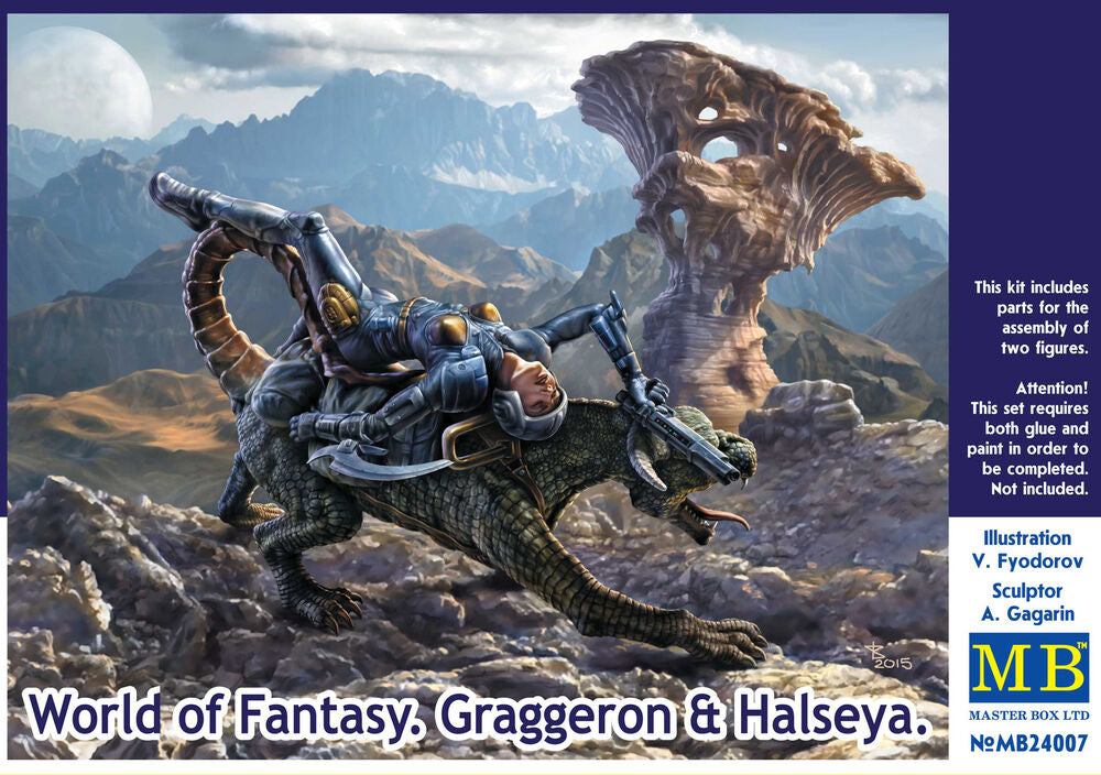 Master Box Ltd 1/24 World of Fantasy.  Graggeron & Halseya. (MB24007) — New — image 4 of 5