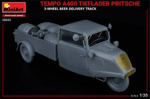 MiniArt 1/35 Tempo A400 Tieflader Pritsche 3-Wheel Beer Delivery Truck (38045)